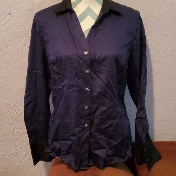 SALE...Calvin Klein Black- Navy Shirt - Picture 1 of 4